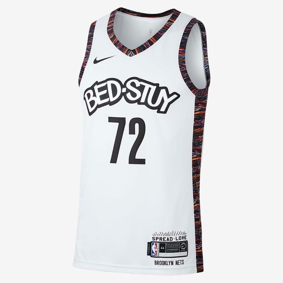 Nike Brooklyn Nets Biggie Jersey CU0192-100 White - Picture 1 of 4